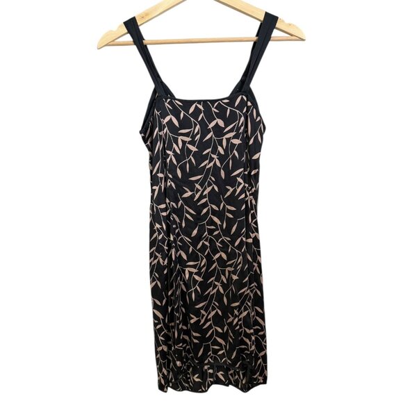 Vintage Linda Hartman Silk Floral Mini Slip Dress Black S Y2K Fairy Grunge - Picture 2 of 6
